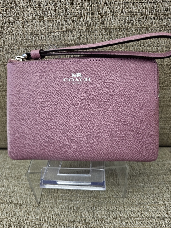 Coach Handbags - COACH Pink Leather Wristlet Clutch NWOT COA